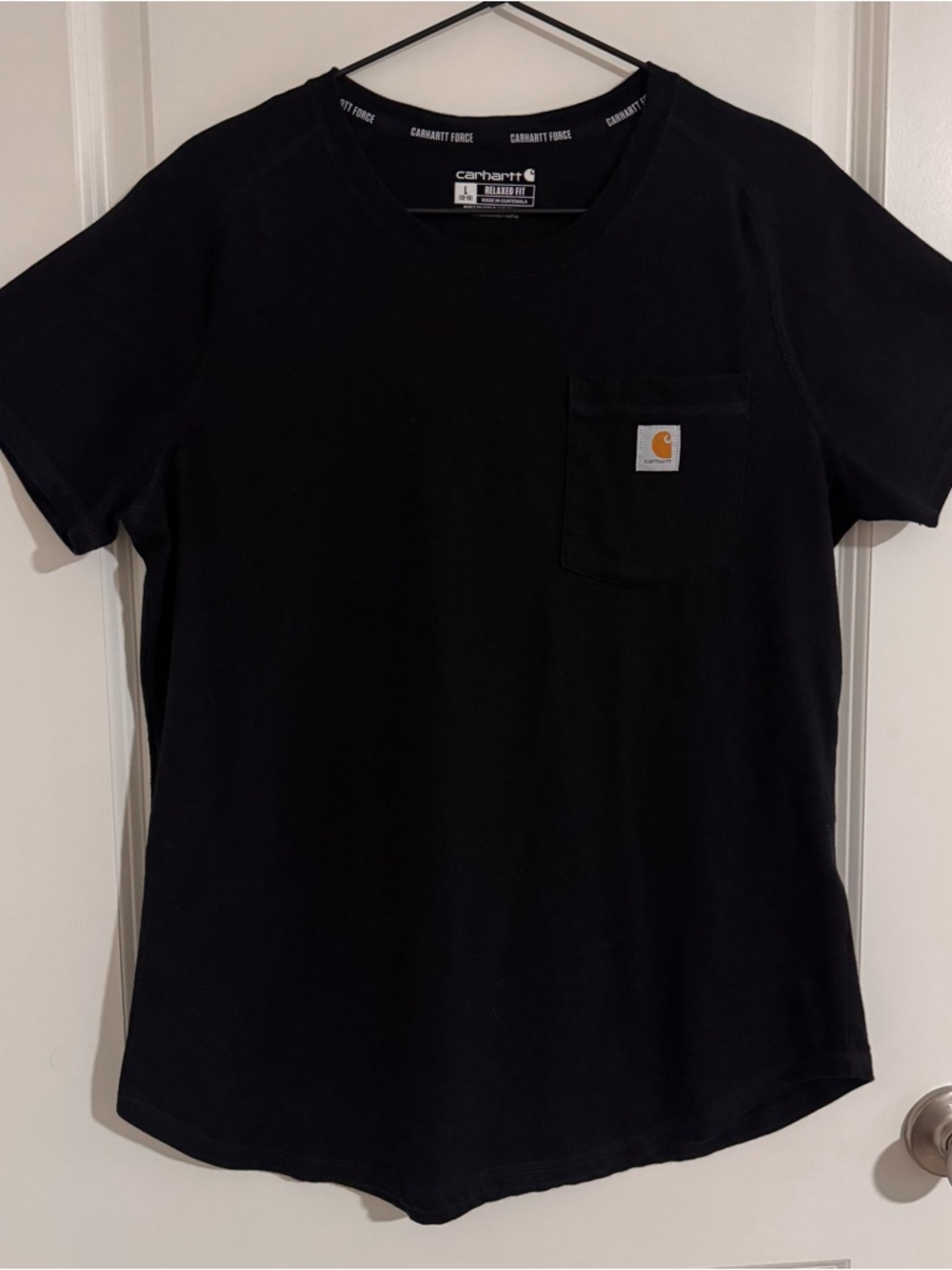 Carhartt Large Black Short Sleeve Pocket